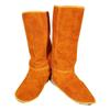 Welder Shoe Cowhide Leather Cover 15inch Welding Spats Working Tool Protection Feet Cover Heat and Abrasion Resistant