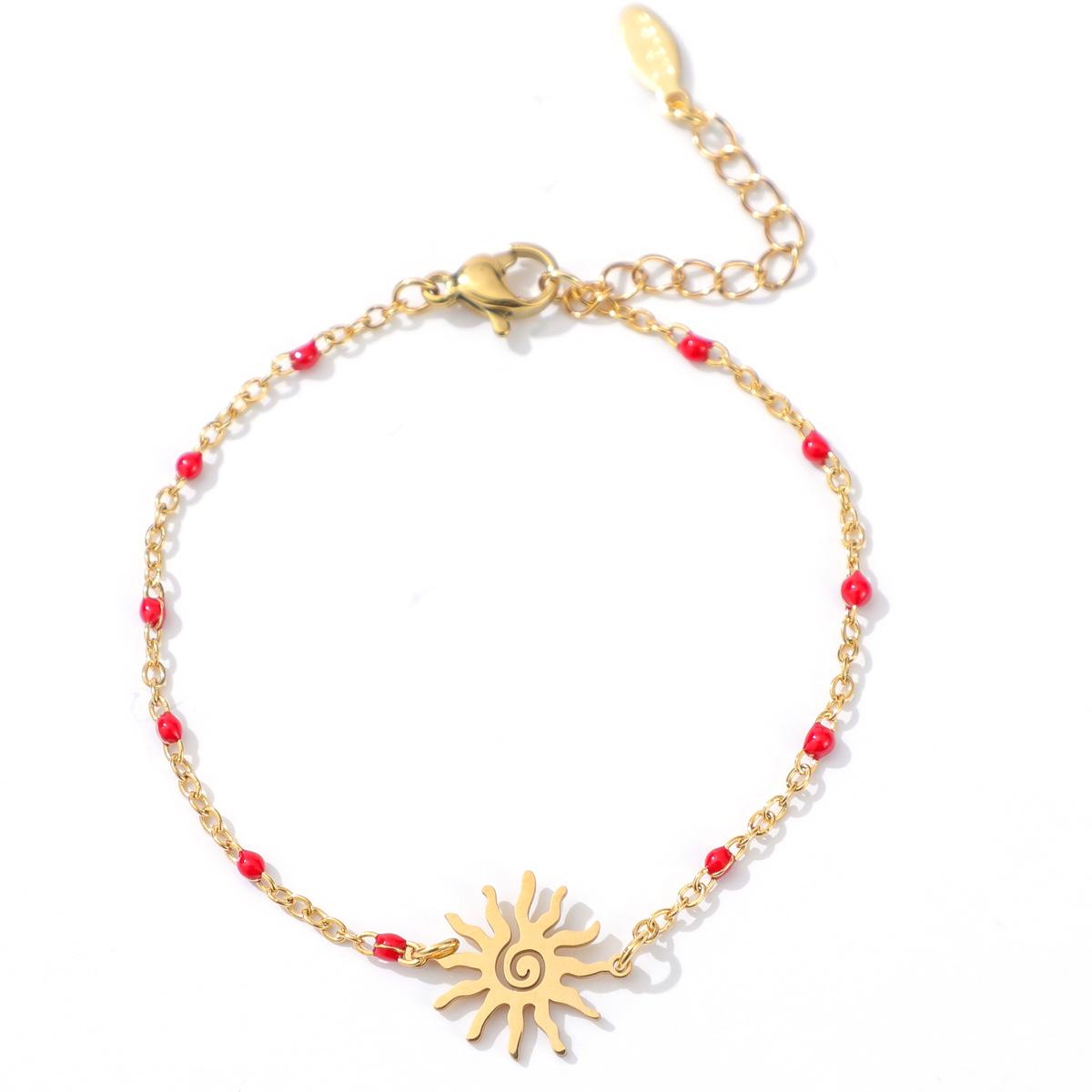 

Bohemian Style Stainless Steel Bracelet with Colorful Beads - Women s High-End Jewelry