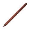 Rhodia Script Multi Pen, Chestnut Brown, 2-Color Ballpoint (Black/Red) 0.5mm, Mechanical Pencil 0.5mm, Aluminum Body, Hairline Finish, Rotary Type,