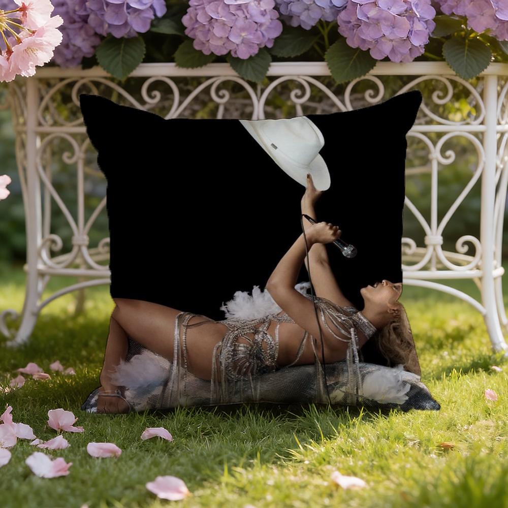 Singer B-Beyonce C-Cowboy Cushion Cover Home & Car Dual-Scene Pillow Cover: Reversible for Premium Comfort