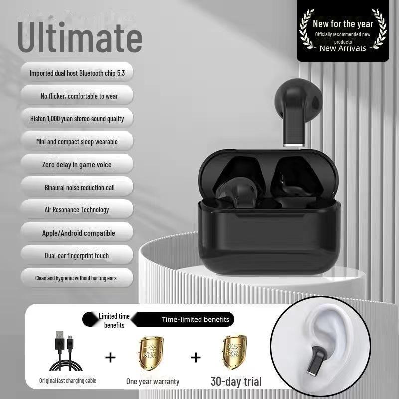 

«Беспроводная гарнитура Bluetooth 2024 года для женщин — длительное время работы от аккумулятора» Ultimate Edition чёрный