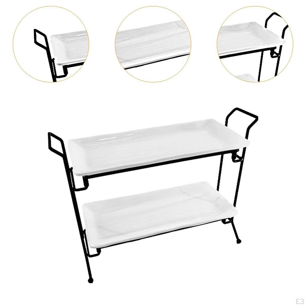 Cake Presentation Stand with Serving Trays, Ideal for Birthday Food Display