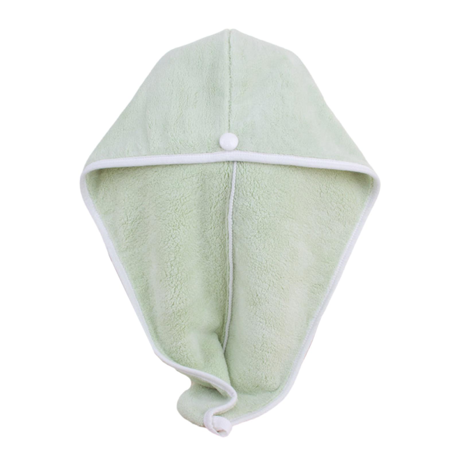 Absorbent Hair Drying Towel Head Wrap For Women Fast Drying Caps Hair Turban Towel For Various Hair Type Hair Dryer Caps светло-зеленый