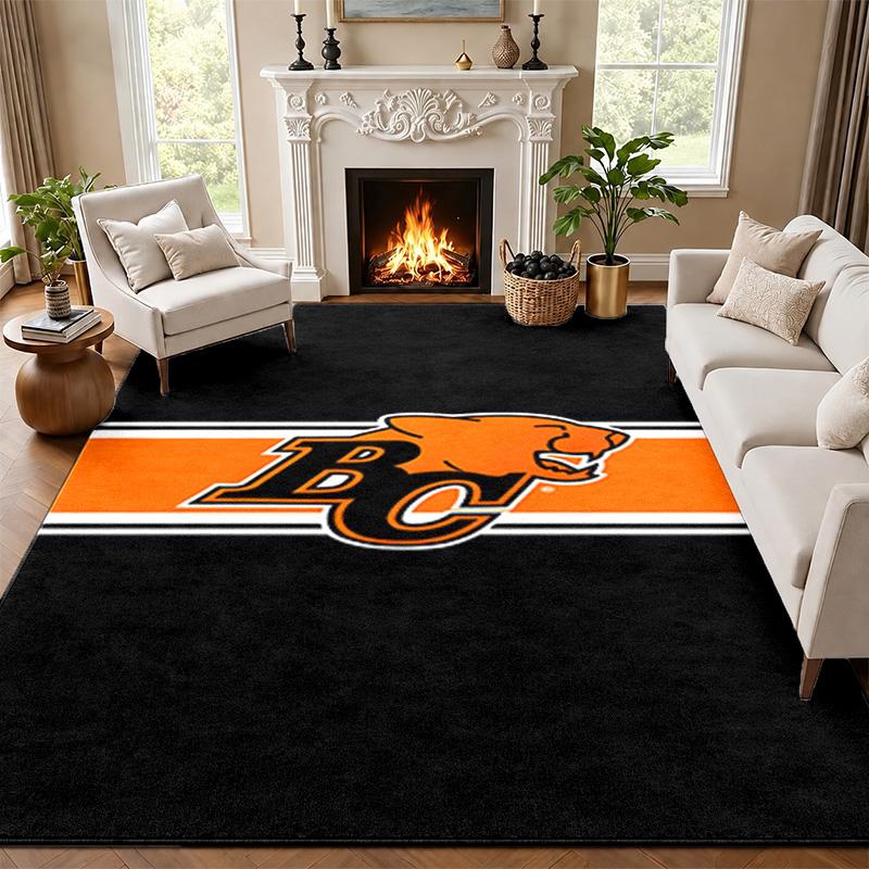 BC Lions Football team Carpet Door Mat for Living Room or Bedroom Protective Mat Under Chair Office Decoration Christmas Gift Birthday Present