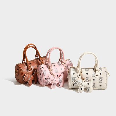 Modetrend Tasche Damen neue Bär bedruckte Handtasche Nische Textur Schultertasche
