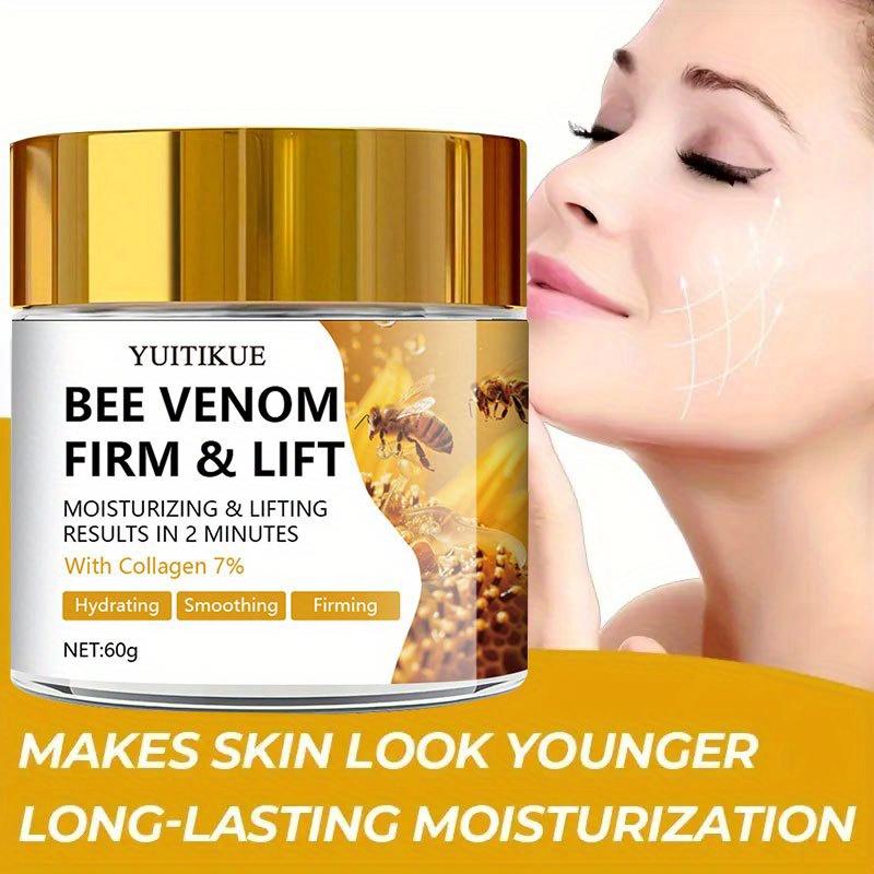 Bienenvenen Straffende & Lifting Creme Feuchtigkeitsspendende Formel mit Hyaluronsäure Retinol Kollagen Verbessert die Ausstrahlung, Spendet dem Gesicht tiefen Feuchtigkeit Hautpflege