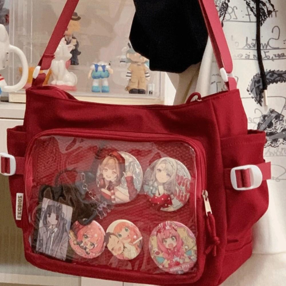Borsa a Spalla Harajuku JK Borsa a Tote in Tela di Grande Capacità Bella Borsa a Mano Lolita Shopping