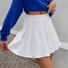 Preppy Style High Waist Solid Pleated Mini Skirt Women Summer Spring Korean Fashion Cute White A-line Skirt Y2k Skort Clothes