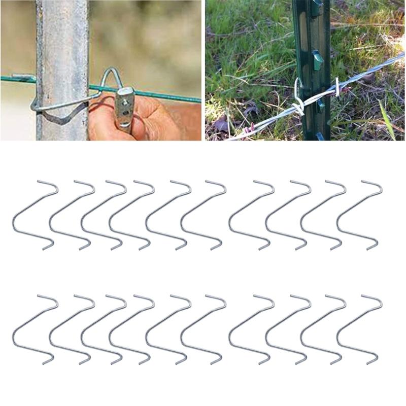 Heavy Duty Galvanized Steel Clip Fence Installation Tool Convenient Fence Wire Clip Metal Wire Tie set for Fencing