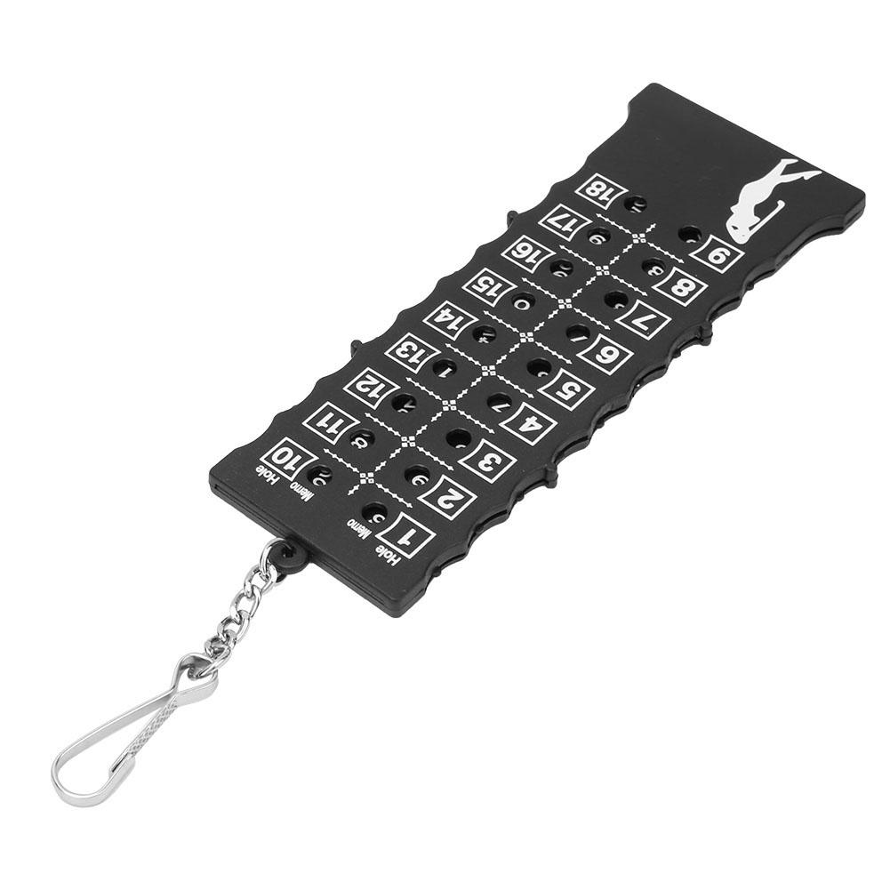ABS Plastic Portable Strip Type 18 Holes Golf Scoreboard Score Counter Training Practice Competition Accessory(Black