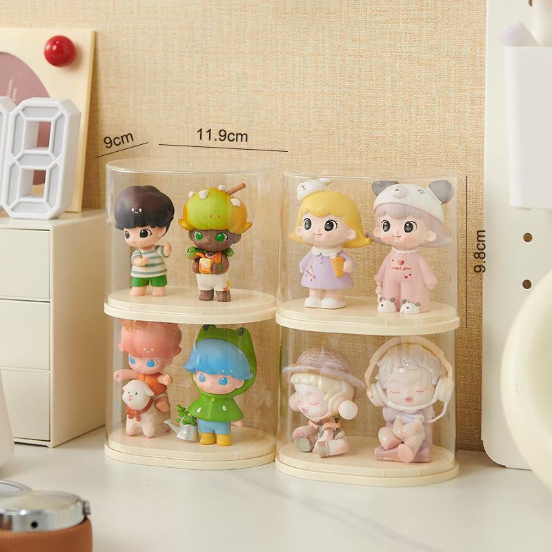 1/2/3PCS Acrylic Display Case Clear Dustproof Organizer Box for Collectibles Desktop Organizer Transparent Storage for Figures