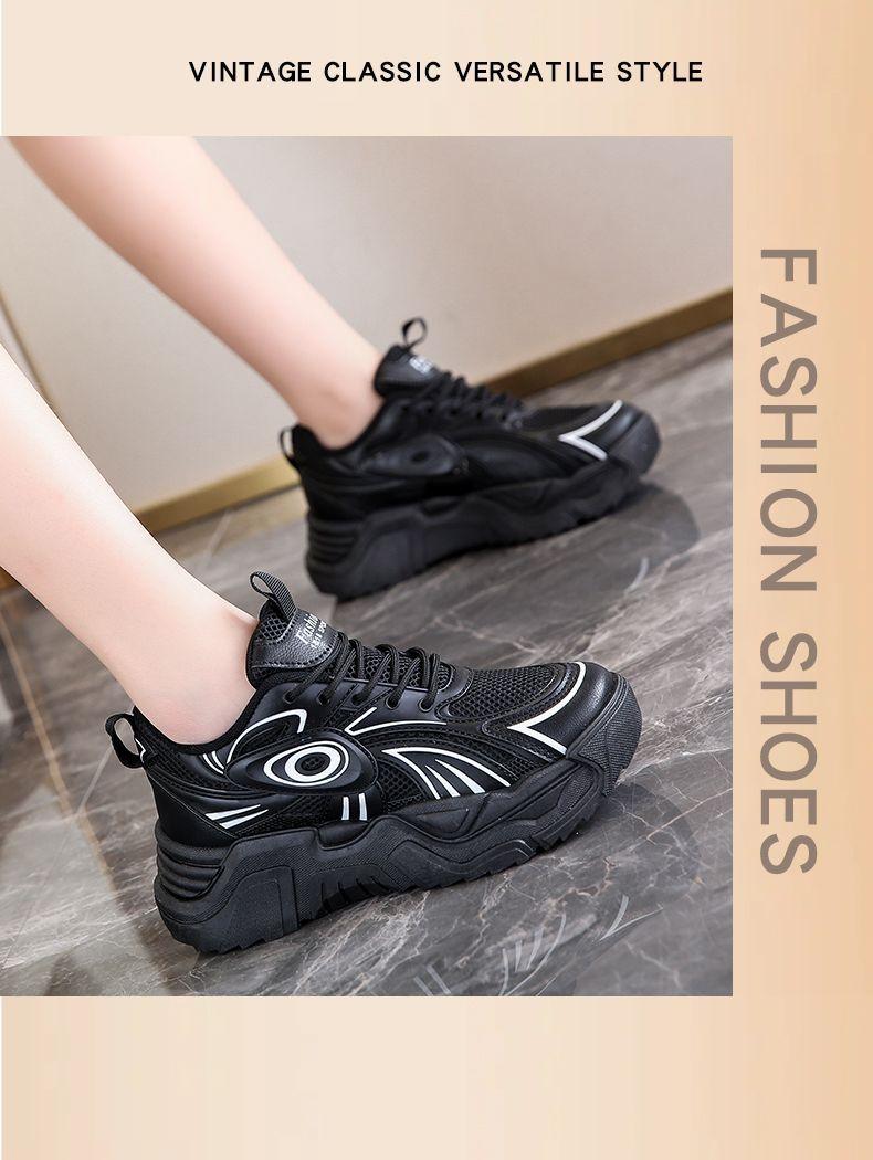 

Модная папина обувь женская ins тренд 2025 лето новая универсальная дышащая тонкая сетчатая обувь на платформе повседневная спортивная обувь 38