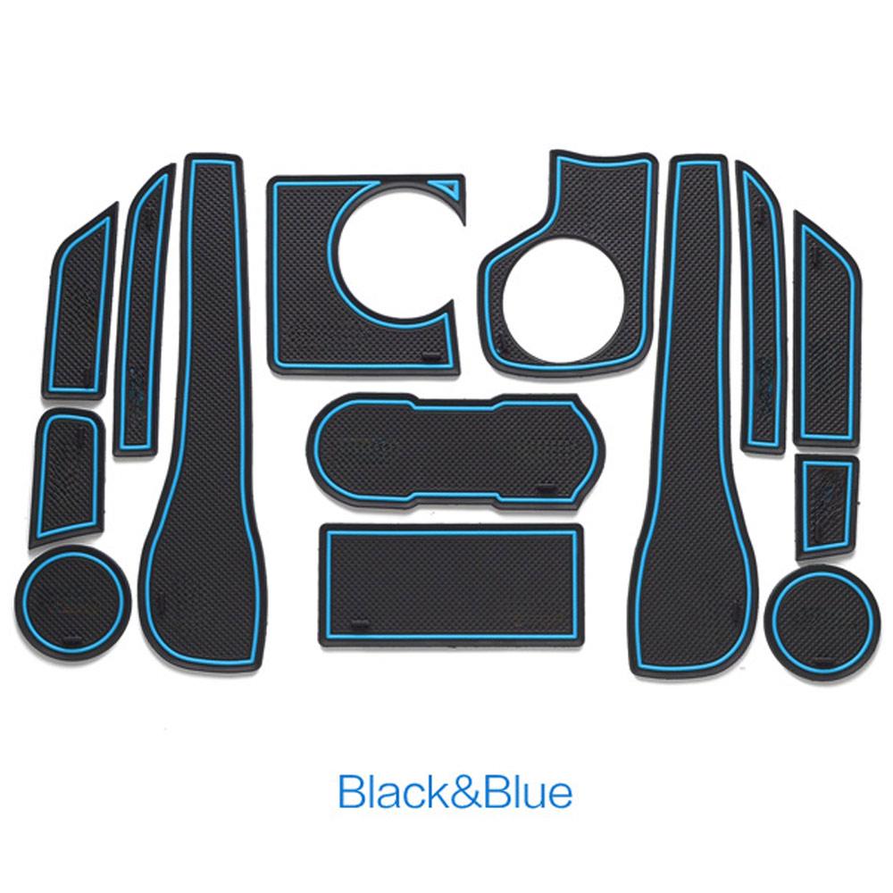 Door Slot Mat for KIA RIO 3 K2 1.6L 1.4L Pride UB 2011~2014 Cup Holder Sticker Lnterior Rubber Groove Cushion Coaster Accessorie