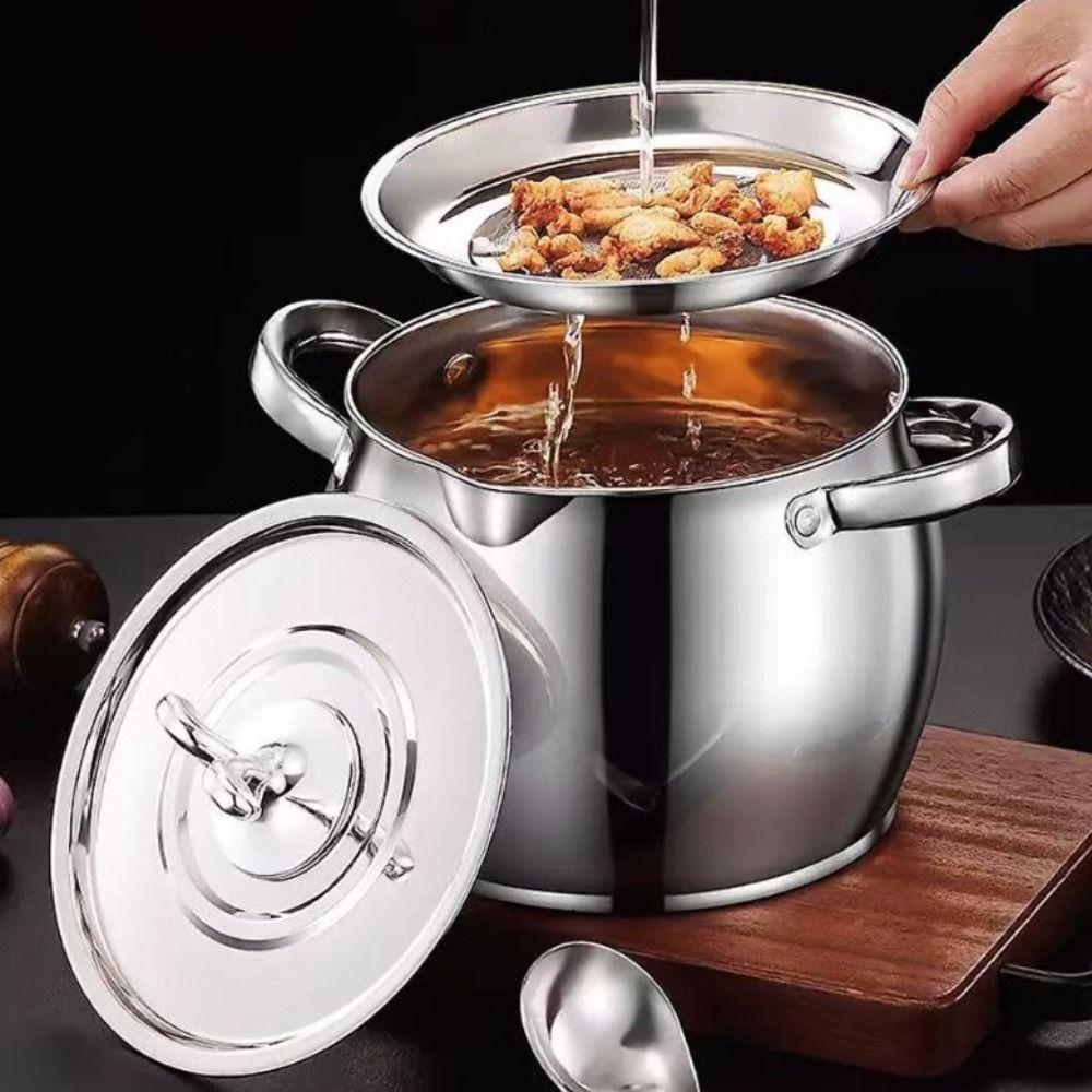 Binaural Handle Lard Strainer Tank 1.5/4L Lard Storage Can Practical Lard Jug  Canteen