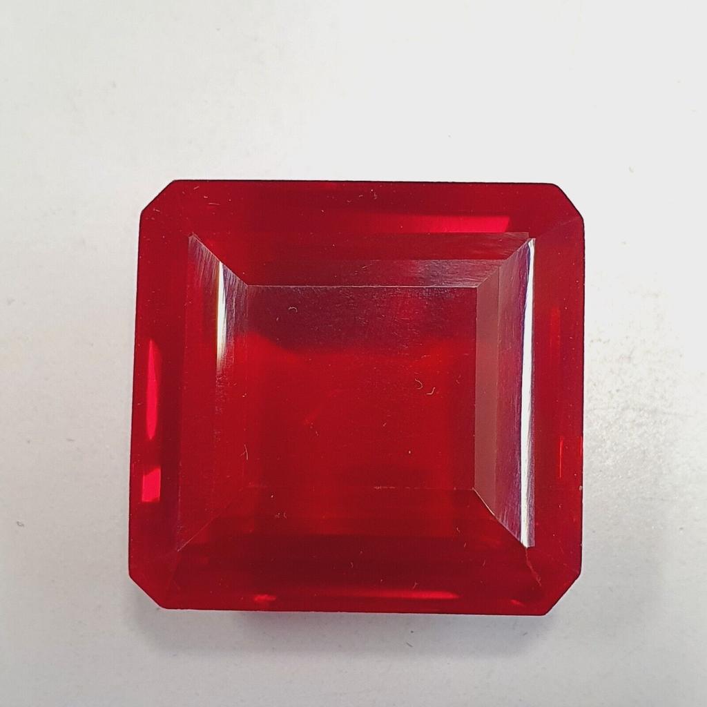 AAA Natural Blood Red Mozambique Ruby Loose Emerald Cut Gemstone 54 Ct z960