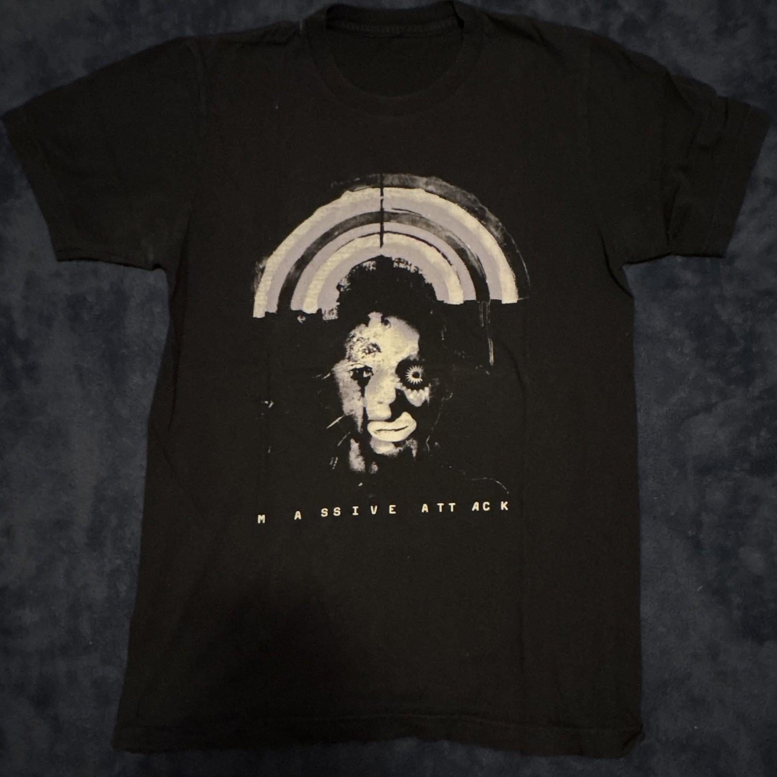 Massive Attack Band Music Black Graphic Print Crew Neck Short Sleeve T-Shirt Unisex T-Shirt S