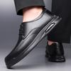 2024 Autumn New Men's Daily Casual Leather Shoes Men's Polyurethane Air Cushion Sole Lace-up Single Shoes Dad Shoes 5861