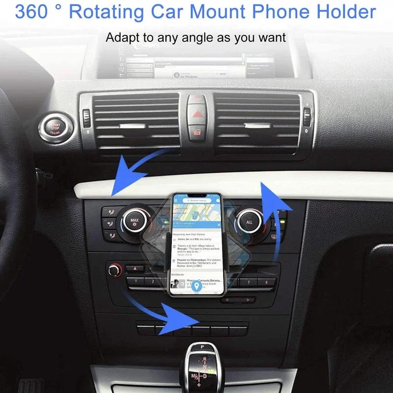 CD Slot Car Phone Holder Universal CD Phone Holder Rotation Adjustable Phone Holder Mount for iPhone 15 14 13 12 Samsung Xiaomi