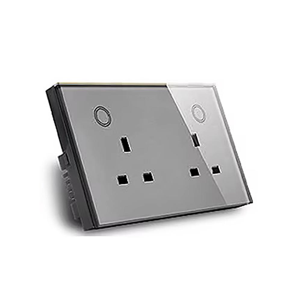Melery Smart Tuya WiFi Dual UK Socket USB Type-C PD 20W Touch Control,Voice Controls Electricity Monitoring, Alexa Google Home