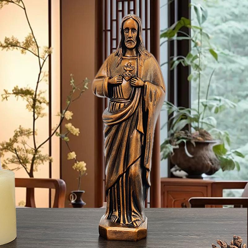 Joseph Christ The Redeemer Statue Jesus Figurine Resin Christ Figure Christian Catholic Religious Decoration Home Desk Crafts