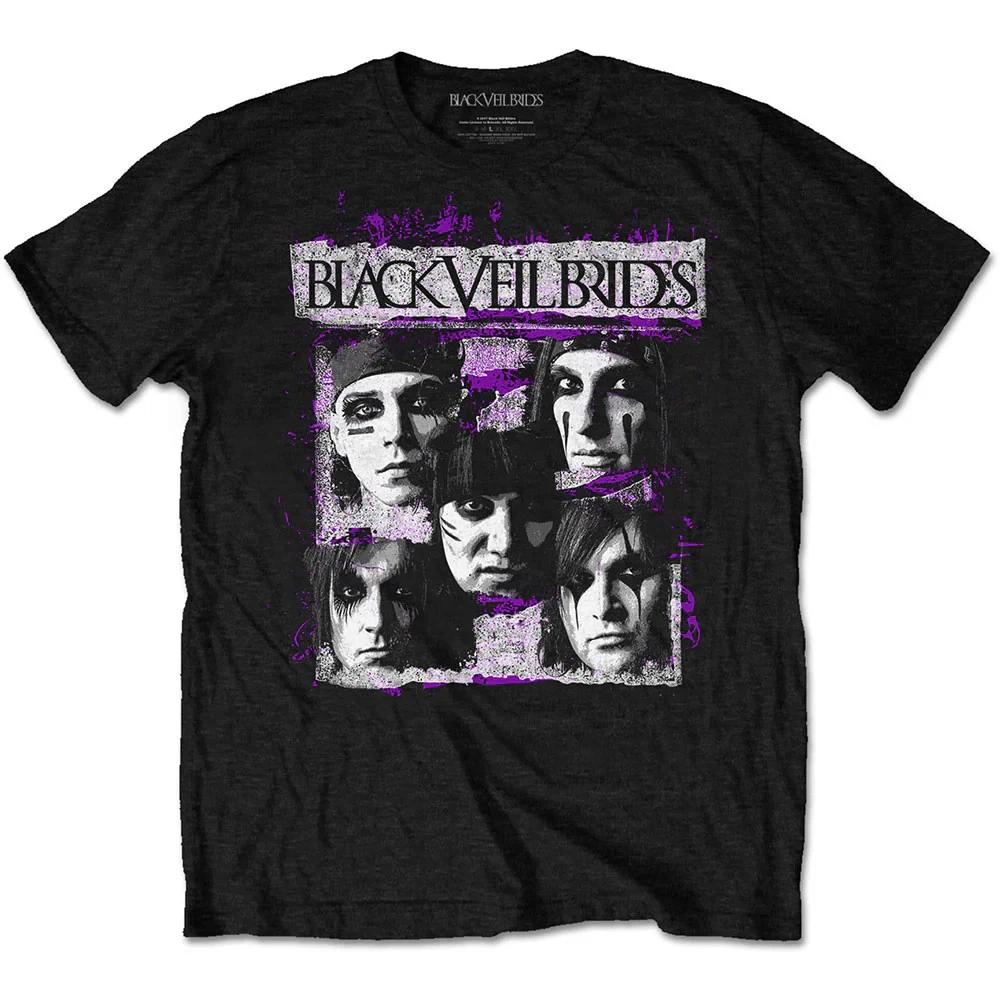 Черная футболка Veil Brides: Grunge Faces ОФИЦИАЛЬНО НОВЫЙ 3XL
