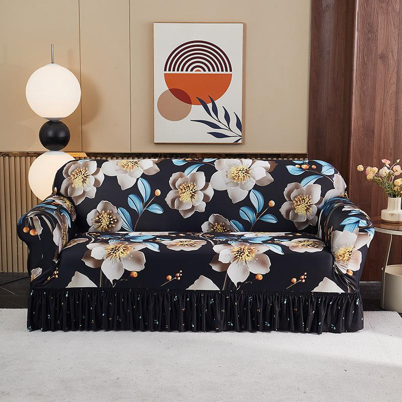 Light Luxury All-inclusive Elastic Sofa Cover Non-slip Four-season Universal Double Armrest Fabric Sofa Cover Protective Cover