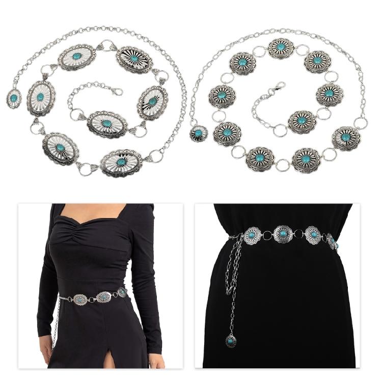 Waist Chain Women Metal Waist Rope Casual Dress Waist Belt Accessory for Ladies