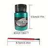 9 Bottles 20ml Multi-tones Metallic Acrylic Paint Set Paint Brushes Gloss Waterbased Pigment DIY Craft Stone Art Ornament
