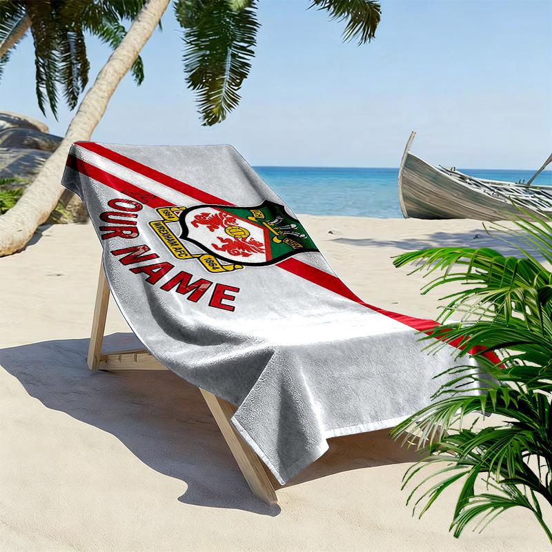 Wrexham AFC Druck Strandtuch, Großes Weiches Schnelltrocknendes Handtuch für Strand Camping Schwimmen