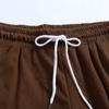 Sommer Herren Einfarbige Shorts, Schnür-Sporthose, Cord Einfache Capri-Shorts, Freizeithose