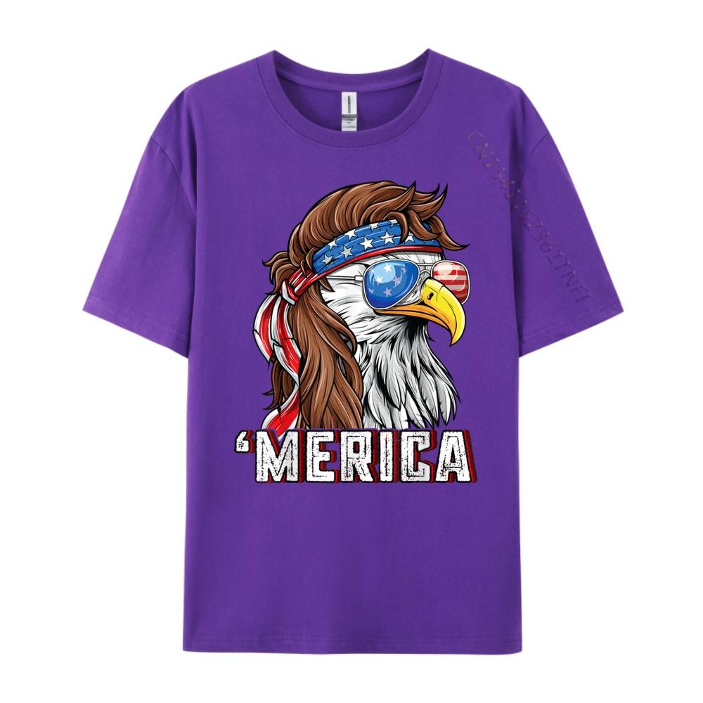 Merica USA American Flag Patriotic 4th of July Bald Eagle Funny Shirts Camiseta Easter Day