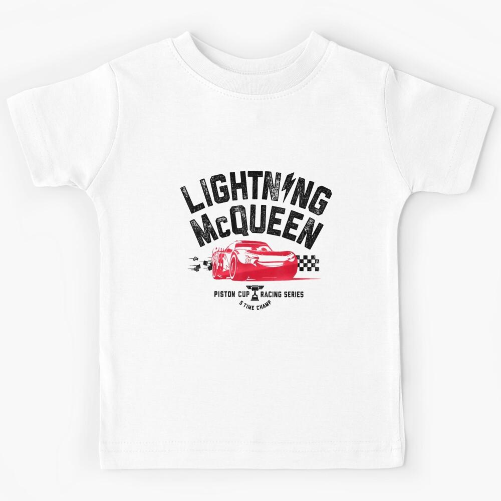 Disney Pixar Cars 3 Lightning McQueen Piston Cup Vintage Kids T-Shirt 150