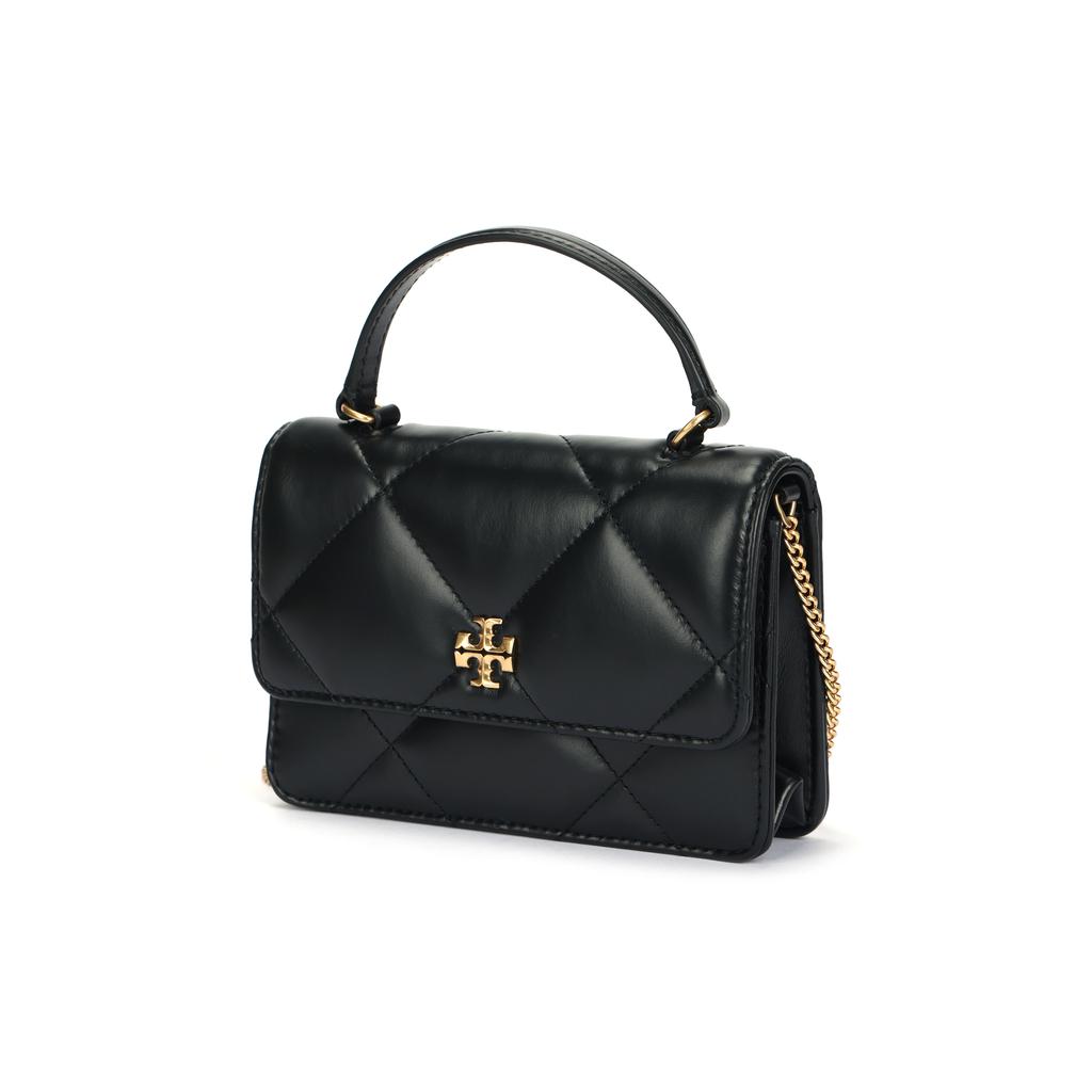 Tory Burch Kira Diamond Quilted Chain Shoulder Bag Magnetic Closure Leather Mini Crossbody Handbag Women Handbags Black 158326-001
