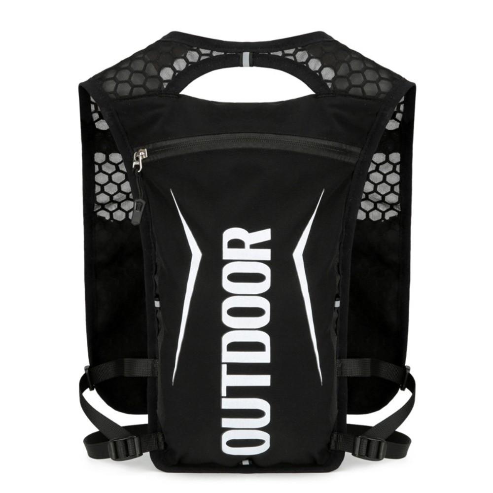 New Nylon Outdoor Hydration Backpack Ultra-light Waterproof Climbing Backpack Reflective Breathable Hydration Vest Unisex чёрный