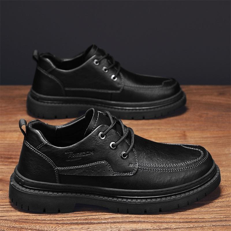 

2024 Men s Dress Shoes lace up oxfords Fashion Business Formal genuine Leather Black Derby Shoes for Men footwear 38 чёрный