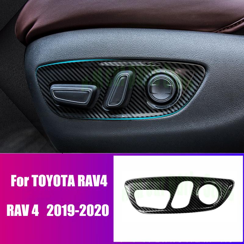 For Toyota Rav4   Interior Accessories ABS Chrome Car Seat Adjust Switch Button Cover Trim Decoration Car
