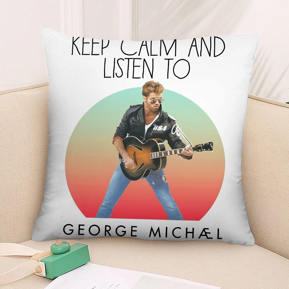 G-George Michael Singer Pillow Case 3D Print Polyester Fiber 40*40 Cm Home Sofa Throw Pillow Cover Decoration Festival Gift