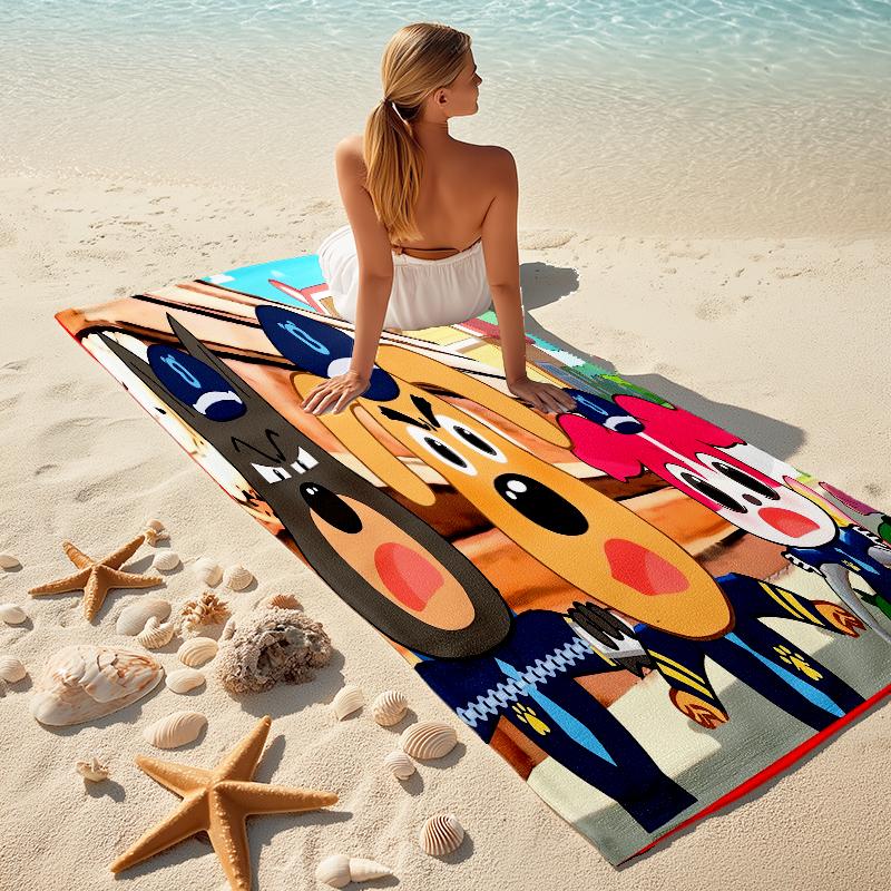 1Pc Police Party Celebration Beach Towel Microfiber Beach Towel Thin Absorbent For Beach Swimming Yoga Bath Sports 0917146