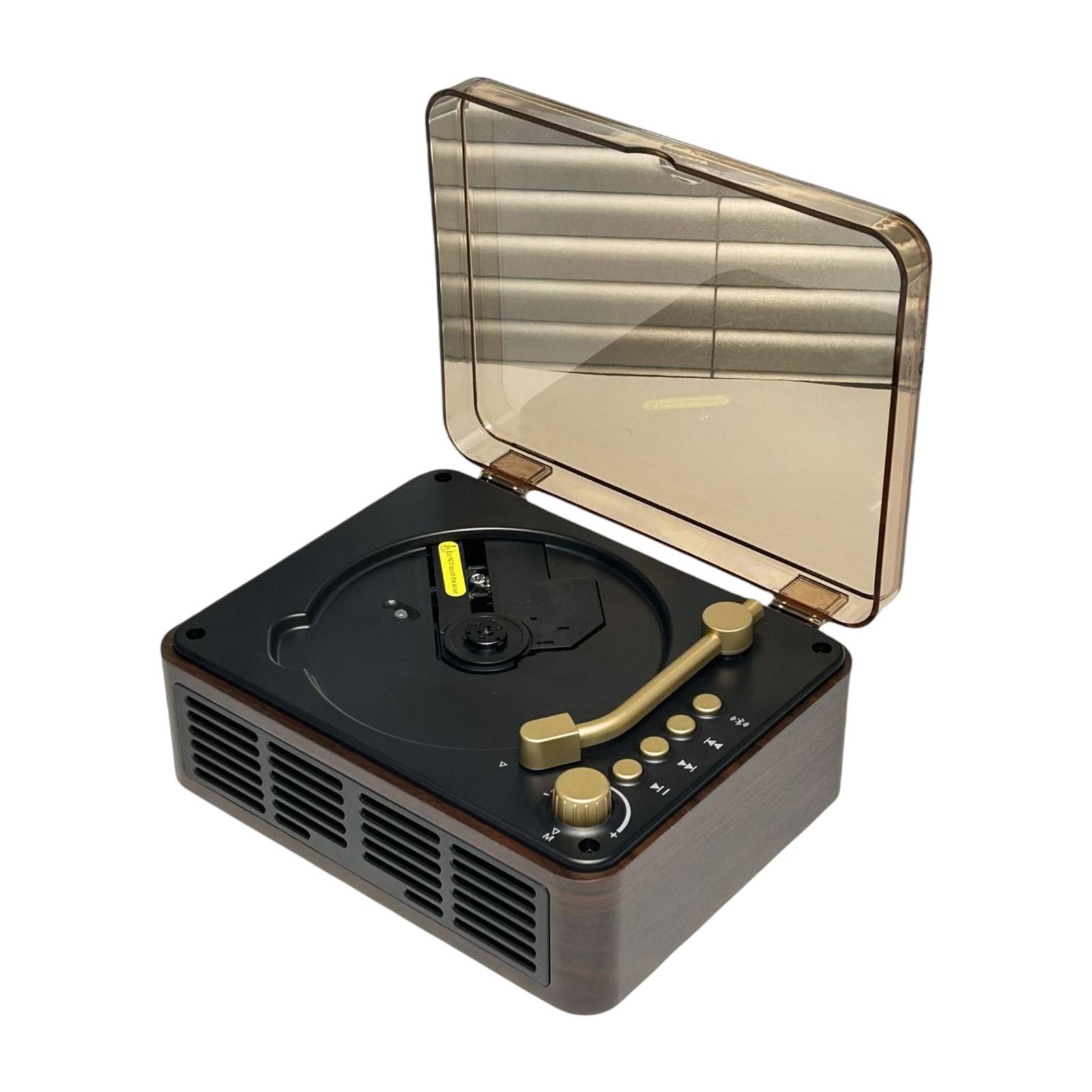 

CD-плеер Bluetooth 5.0 Встроенный динамик HIFI Музыкальный плеер Встроенный динамик Аккумулятор большой емкости Инфракрасный пульт дистанционного управления коричневый