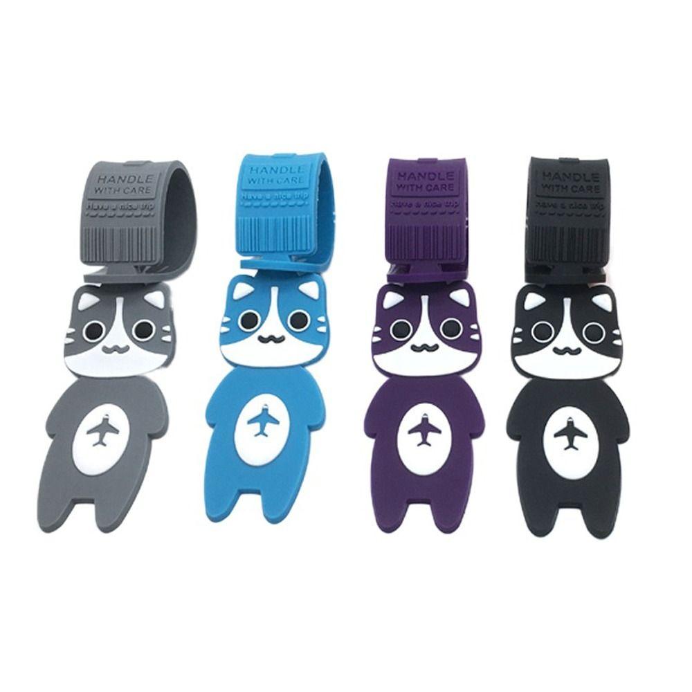 Cartoon Travel Luggage Tag Cat Boarding Pass Funny Airplane Suitcase Tag  Airplane Check-in