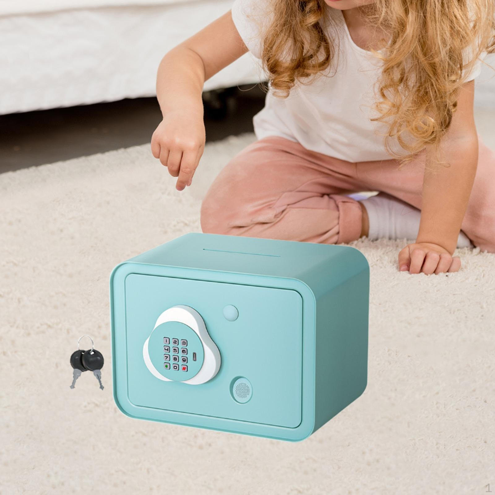 

Копилка для монет с паролем отпечатков пальцев, детские подарки, многоразовый устойчивый контейнер, игрушка зелёный