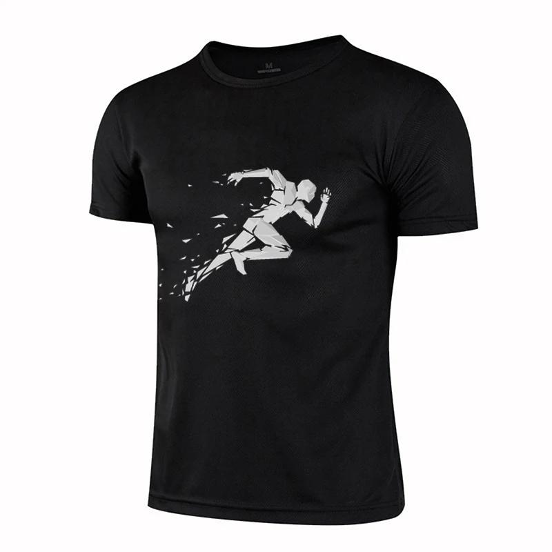 Summer New Men'S Mesh, Eye Breathable, Fast -Drying Fitness Sweatshirts Casual Short -Sleeved T -Shirt Hip -Hop Street Men'S Top