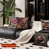 2D Vintage Floral Rose Decorative Throw Pillow Covers Pattern Cushion Cover Suitable For Sofa Bedroom Car Pillow Cover