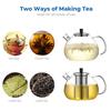 FZCSPEED Glass Teapot with Removable Infuser Stovetop Safe, Large Tea Pot for Loose Tea and Blooming Tea Tea Kettle for Home