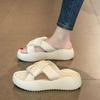 Women's Retro Summer New Fashionable and Beautiful Fairy Style Thick Bottom One Word Sandals with Slippers