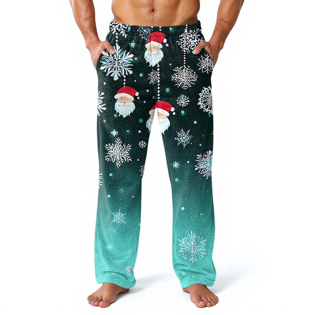 Herren Allover bedruckte Homewear-Hose Schlaf-Pyjamahose Lange Hose Pyjamahose