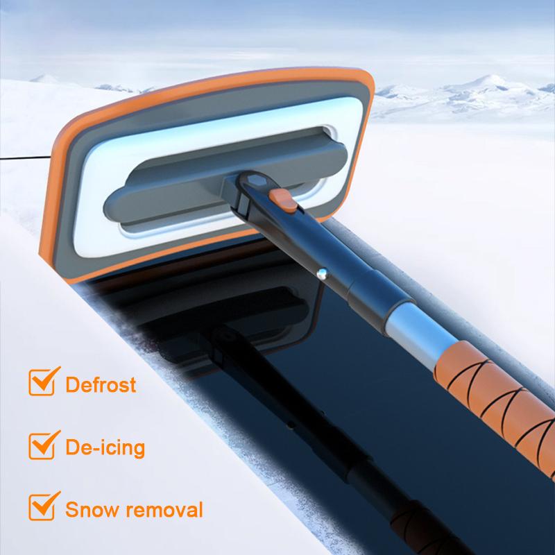 SEAMETAL 3-in-1 Retractable Snow Shovel Ice Scraper Snow Brush Snow Remover for Car SUV Windshield Frost Cleaner Winter Tool