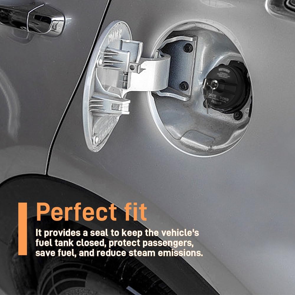 Locking Gas Cap, Fuel Tank Lock With Key, 77300-47020, 10504 Car Accessories Compatible With Toyota 4Runner, Chevy Camaro, Honda CRV, Infiniti