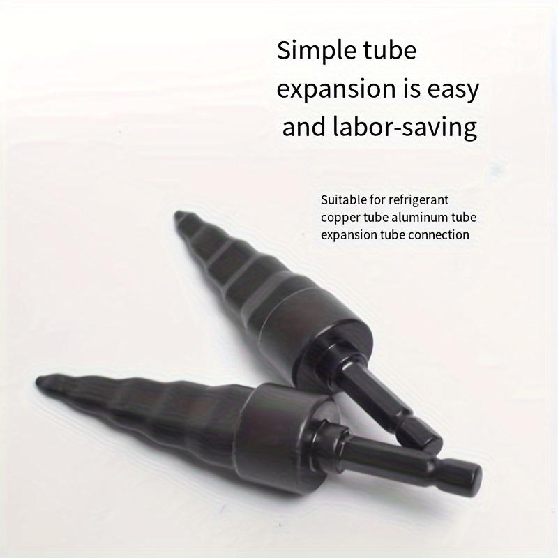 5-in-1 Air Conditioner Drill Bit Pipe Expander Tool - Cast Iron Single Item Packaging with Straight Flute and Hex Shank for Efficient Copper Pipe