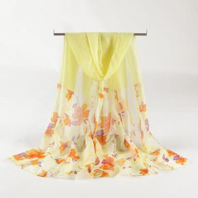 Summer Fashion Chiffon Printed Women's Silk Scarf Lightweight Long Fashion Scarf